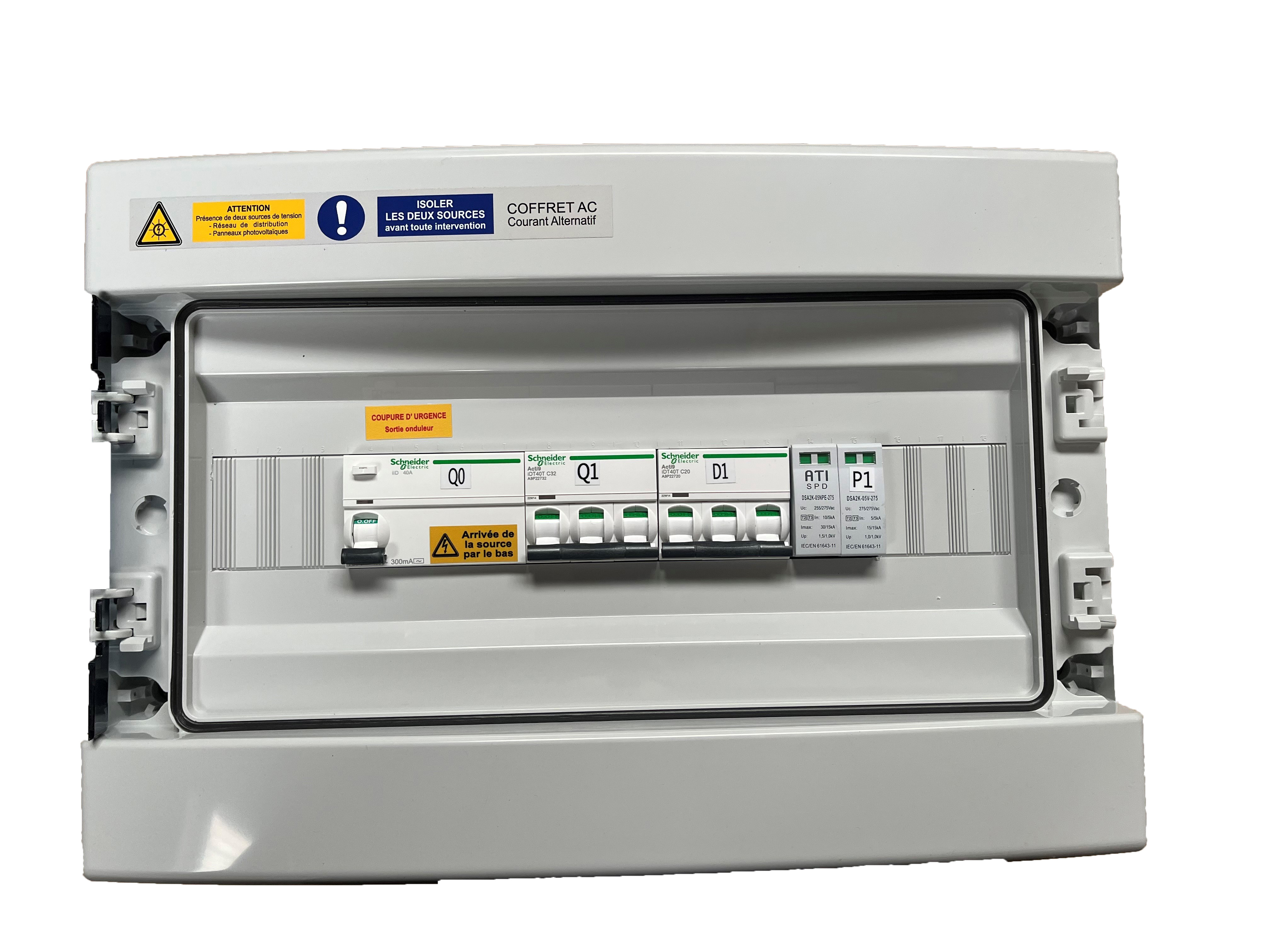 COFFRET AC TRIPHASÉ, 1 ONDULEUR 20KVA MAX
