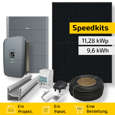 Speedkit 11,28 kWp / 9,6 kWh