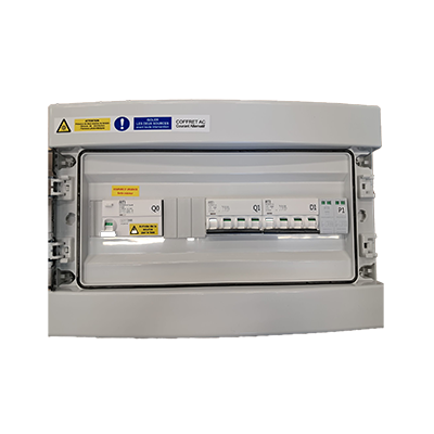COFFRET AC TRIPHASE, 1 ONDULEUR 10KVA MAX