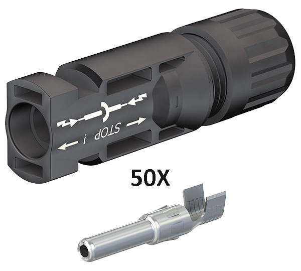 50x MC4 MALE KST4/6X-UR