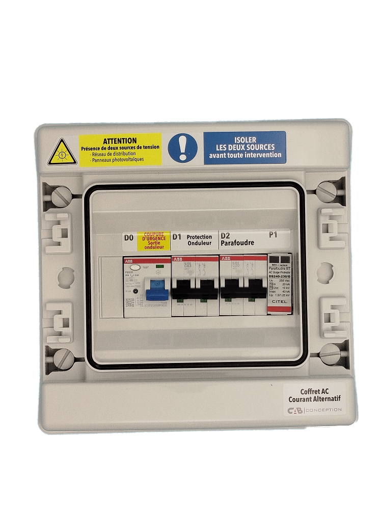 COFFRET AC POUR 1 ONDULEUR MONO 10KVA MAX