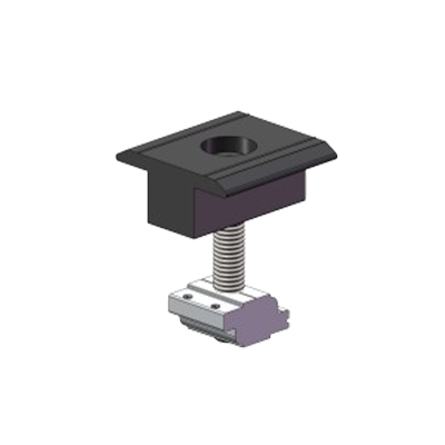 PV-ezRack Inter Clamp 30mm with Grounding Pins Blk