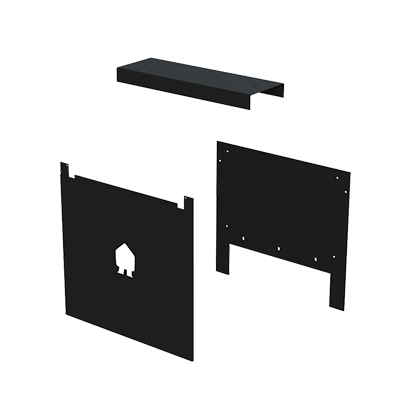 EV DUAL WALL PLATE KIT BLACK