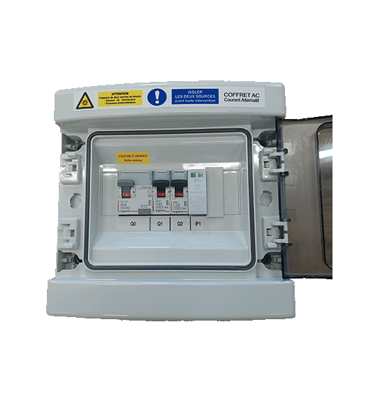 COFFRET AC MONOPHASÉ, 1 ONDULEUR 8KVA MAX