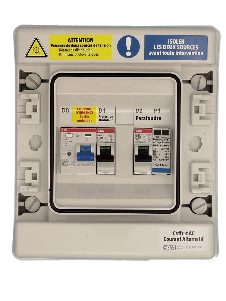 COFFRET AC POUR 1 ONDULEUR MONO 8KVA MAX