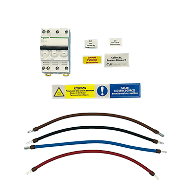 KIT DISJONCTEUR 40A TRIPHASE