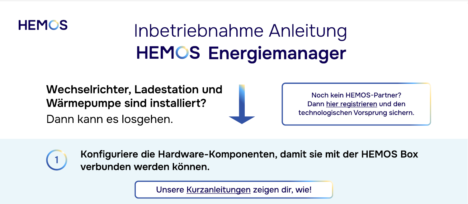 Inbetriebnahme Anleitung HEMOS Energiemanager