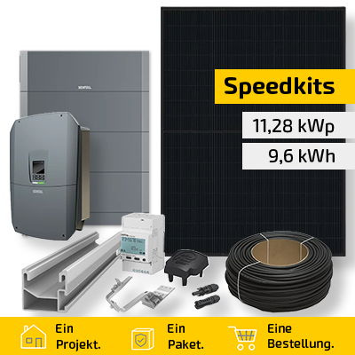 Speedkit 11.28 kWp / 9.6 kWh
