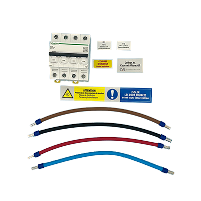KIT DISJONCTEUR 50A TRIPHASE