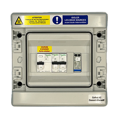 COFFRET AC MONOPHASÉ, 1 ONDULEUR 8KVA MAX