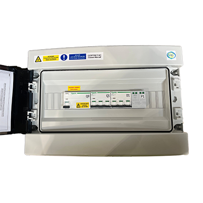 COFFRET AC TRIPHASÉ, 1 ONDULEUR 6KVA MAX
