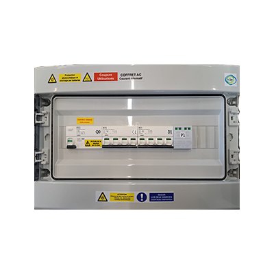 COFFRET AC TRIPHASE, 1 ONDULEUR 15KVA MAX